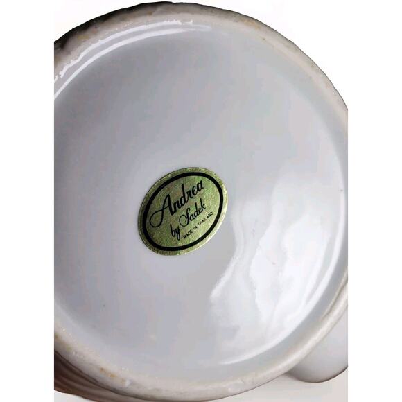 VTG 80's Tea Pot Kitty Cat Kitten Resting on Basket Porcelain - Andrea by Sadek - Picture 11 of 11